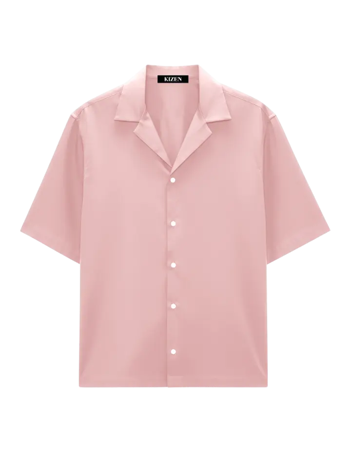 เสื้อเชิ้ตฮาวาย สีชมพู