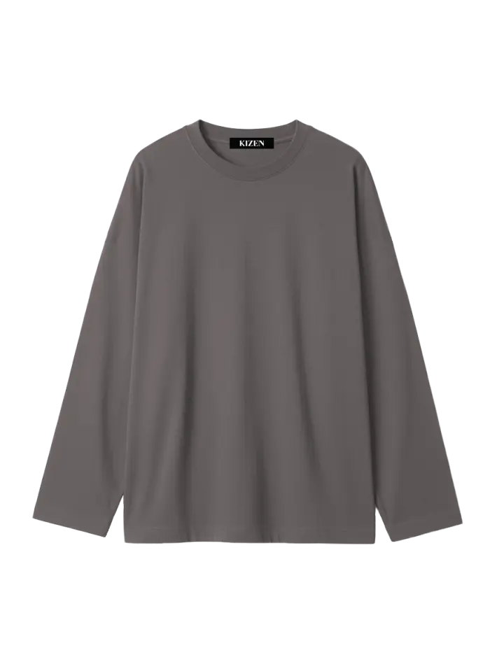 เสื้อแขนยาว สีเทาสโตน