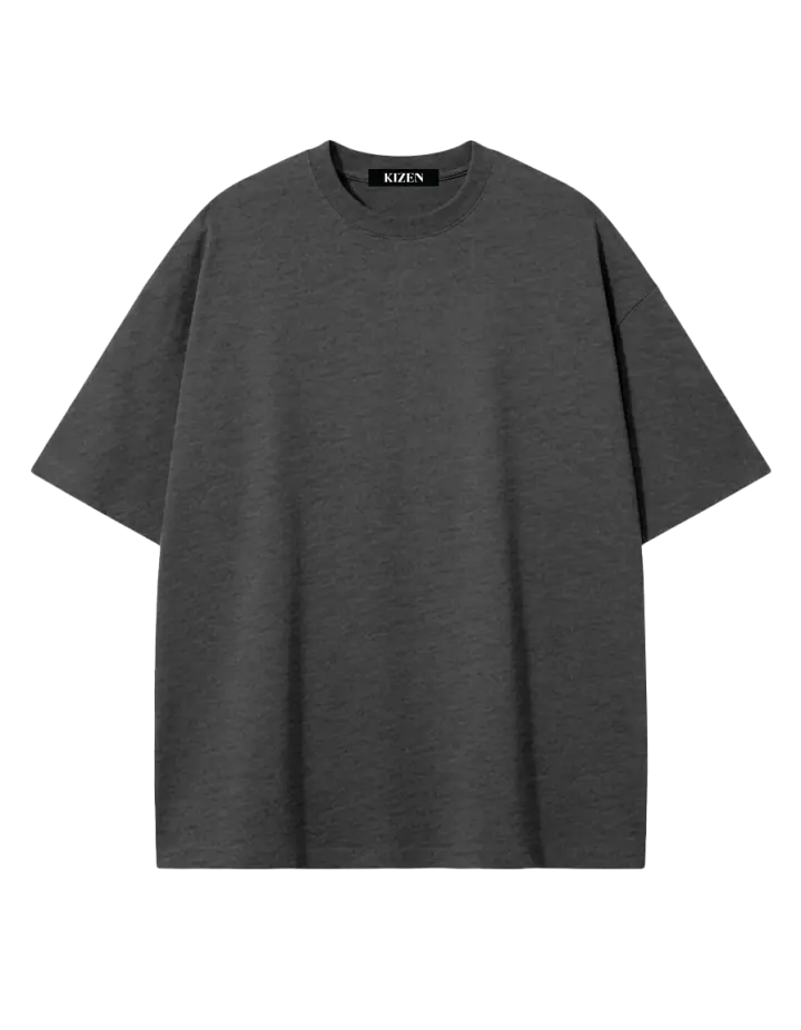 เสื้อยืดโอเวอร์ไซส์ สีดำท็อป
