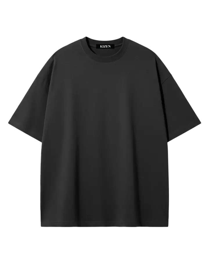 เสื้อยืดโอเวอร์ไซส์สีดำ