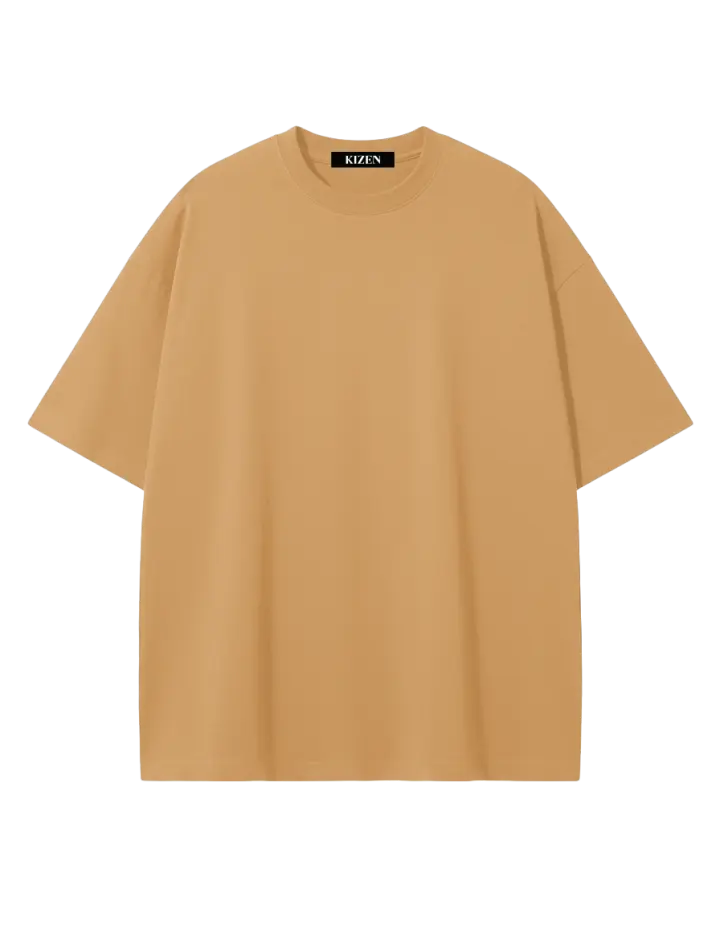 เสื้อยืดโอเวอร์ไซส์ สีชาเย็น