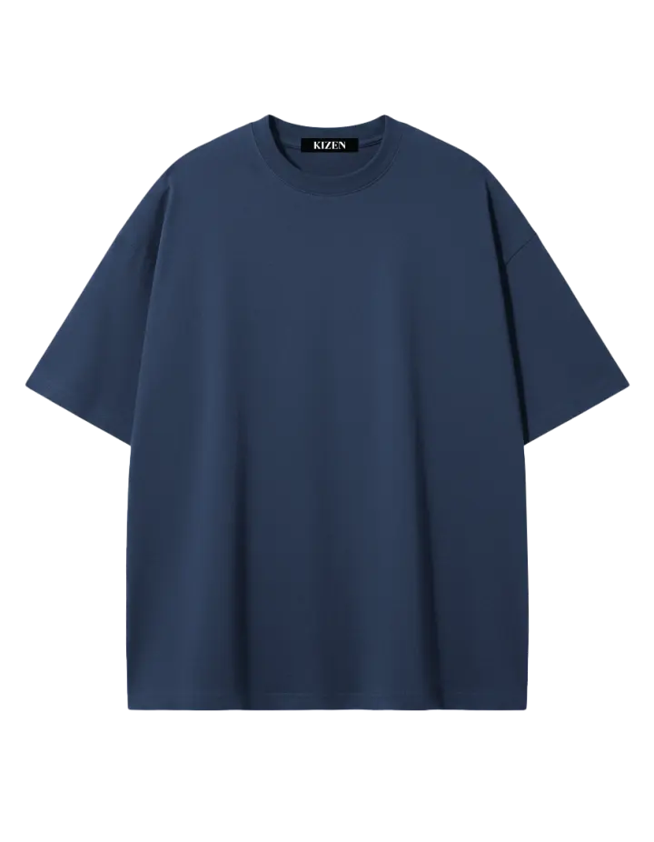 เสื้อยืดโอเวอร์ไซส์ สีกรมท่า