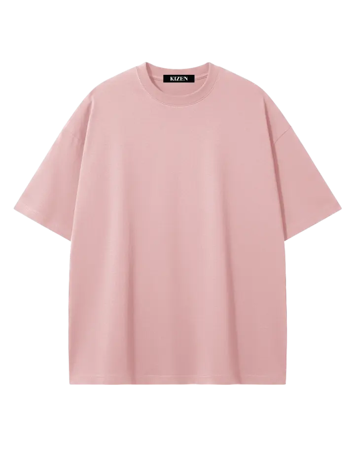เสื้อยืดโอเวอร์ไซส์ สีชมพู