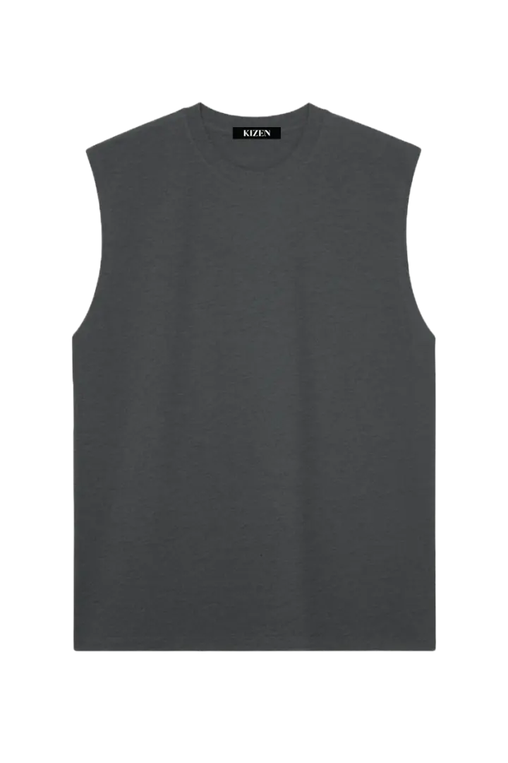 เสื้อแขนกุด สีดำท็อป