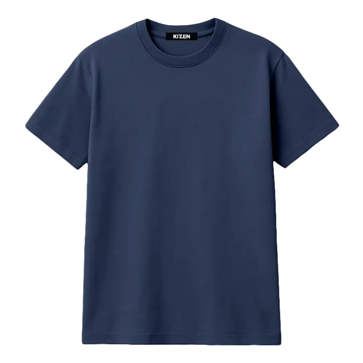 เสื้อยืดทรงปกติ สีกรมท่า